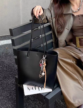 حقيبة يد نسائية كبيرة الحجم باللون الاسود - KSA